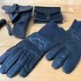 Vintage military-style black leather gear, likely representing a pistol holster, ammunition pouch Image 2