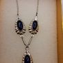 Vintage sterling silver necklace lapiz lazuli Image 2