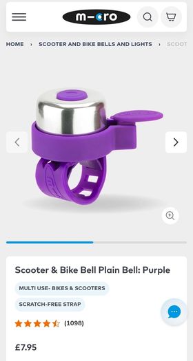 Mini Micro Toddler Scooter in Blue + FREE Scooter Bell