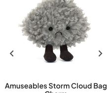 New JELLYCAT Amuseable Storm Cloud Bag/Backpack Charm
