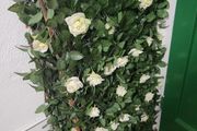 Artificial trellis with flowers (white roses)