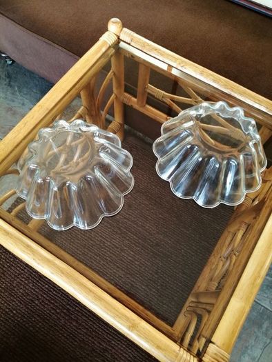 Pair of Fluted Glass Pyrex France Bowls