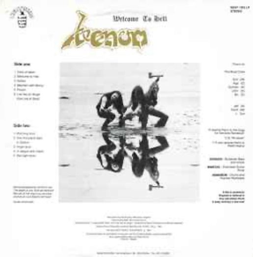 VENOM Welcome to hell 1981 original vinyl record in near mint condition. Sleeve is vg+ with some slight wear along spine