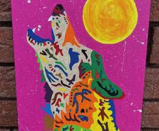 Howling wolf Painting