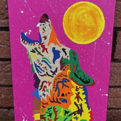 Howling wolf Painting