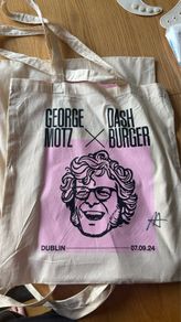George Motz x dash burger signed tote