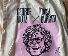 George Motz x dash burger signed tote