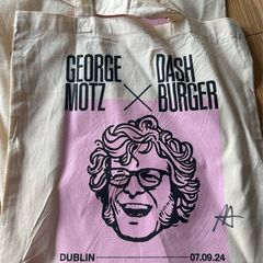 George Motz x dash burger signed tote