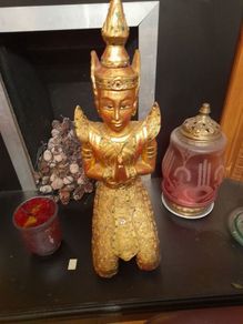Carved wooden Deity