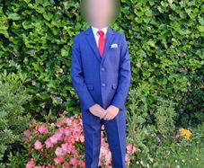 Boy communion suit 4 piece shoes shirt