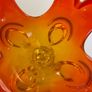 CHALET Lorraine 8 Splash 1960's Glass Canadian Bowl, Clear, Amber & Orange. Image 6