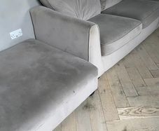DESIGNER "Shanley interiors" custom made sofa and footstool