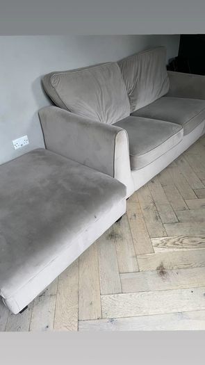 DESIGNER "Shanley interiors" custom made sofa and footstool