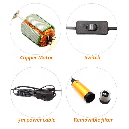 New 38mm Electric Car Oil Pump 12V For Pumping Diesel Oil Water Fuel Transfer Pump 12L/min Submersible Aluminum Alloy Shell