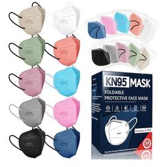 Box of 50 Assorted Colour KN95 Masks New