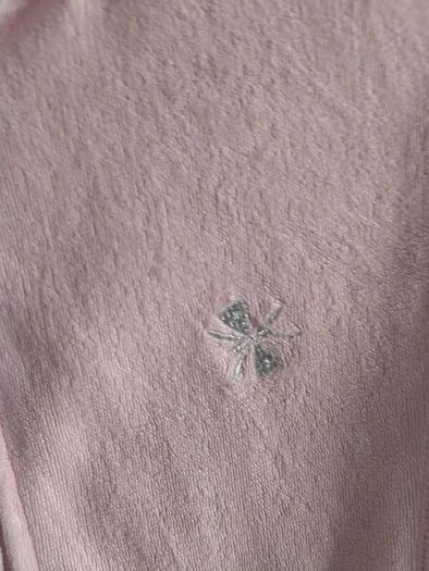 Pink velvet look hoodie Xs