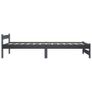 Bed Frame Dark Grey Solid Pine Wood 100x200 cm Image 5