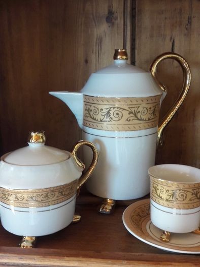 vintage ashford footed coffee set