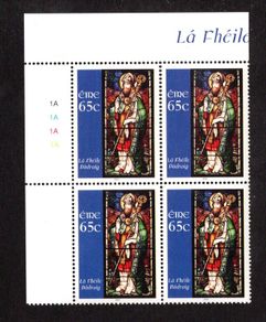 2005 Ireland St Patrick's Day Commemorative Stamp Plate Block 1A1A1A1A Mint Never Hinged (MNH)