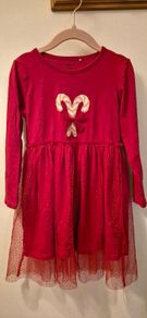 Red christmas dress girl 4-5