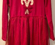 Red christmas dress girl 4-5