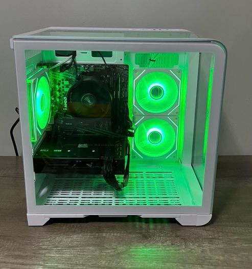 Custom White Gaming PC | Ryzen 5 5500 | RX 6600 | 16GB RAM | RGB | Ready to Play