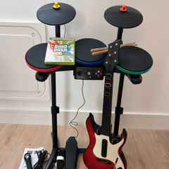 Xbox 360 Guitar Hero / Band Hero Complete Boxed Set - Guitar, Drums, Mic & Game