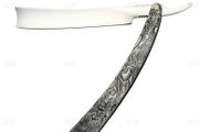 Stainless Steel Straight Edge Razor Folding Blade Shaving Razor Blades #3