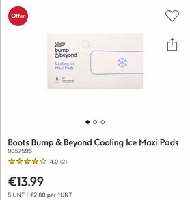 Boots Bump & Beyond Cooling Postpartum Pads (15 Count) 3 boxes