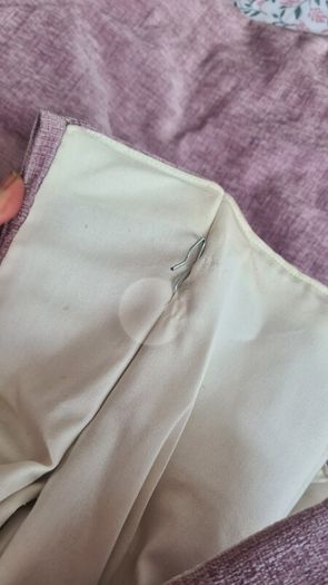 Dusty pink Pinch pleat large window curtains
