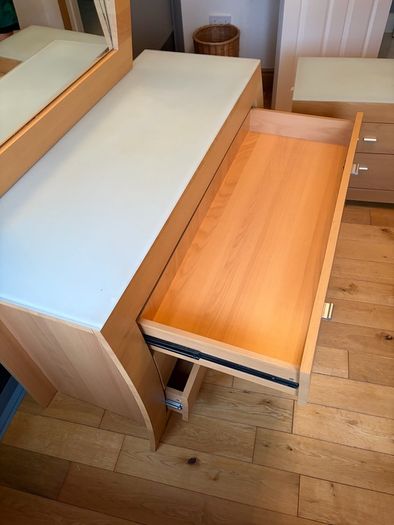 Bedroom Furniture Set, Chest of Drawers, Mirror & Bedside Locker