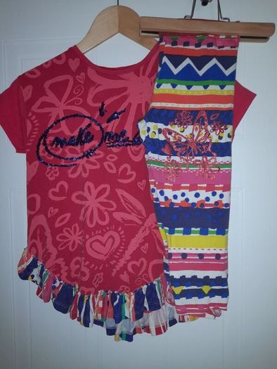 girls desigual top and leggings