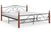 Bed Frame Black Metal 180x200 cm