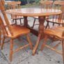 Oak table and 6 chairs Image 4