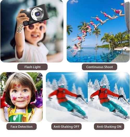 Digital Camera,Jckduhan Vlogging Camera with 32G Memory Card FHD 1080P 16X Digital Zoom