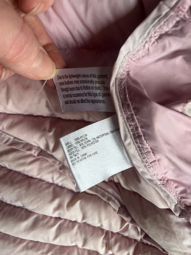michael kors pink light down/feather puffer jacket