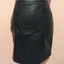 Faux Leather Paraphrase Green Skirt Image 5