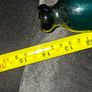 Antique 19th century Mouth-Blown Teal-Green Glass Rolling Pin, Historically known as sailor's tokens or love tokens Image 2
