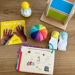 Items from Lovevery "The Senser" play kit 5-6 months