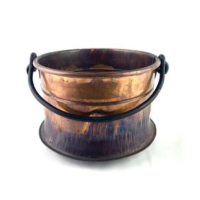 Antique copper cauldron