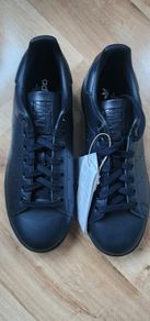 RRP 110 Eur NEW Adidas mens trainers shoes Stan Smith Black UK 7 EU 40 boxed