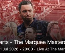 2x Marquee Masters Tickets (Darts)