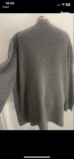 grey cardigan zara size large wool & cashmere