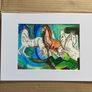 Original art Horse Art original Art Horse painting contemporary Irish Art abstract painting Image 2