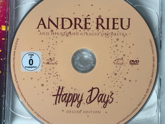 Andre Rieu [2019] Happy Days (CD & DVD Album)