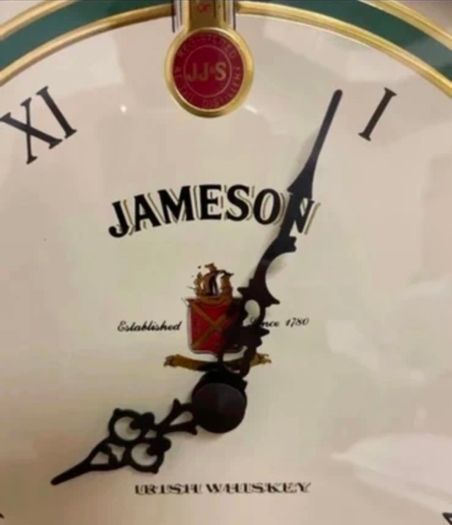 Original Vintage Jameson Irish Whiskey Pub Clock