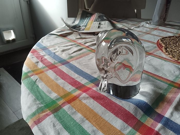 Orrefos Glass Paperweight Elephant heavy