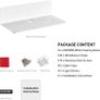 White Floating Wall Shelves Set of 4 - Easily Expand Wall Space - Acrylic Small Shelf for Bedroom, Bathroom, Kitchen, Living Room, Office, Playroom with Cable Clips - 9 Inch Image 2