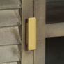 TV Cabinet Solid Mango Wood Grey with Brass 110x30x48 cm Image 3