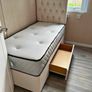 Single Luxus Divan Beds With Memory Foam Mattresses And Optional Drawers, Instock Image 5